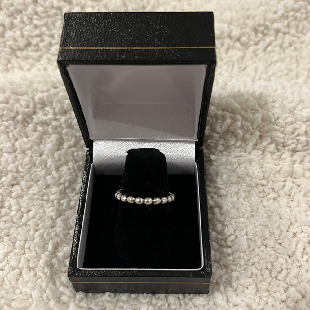 Beaded Silver Ring